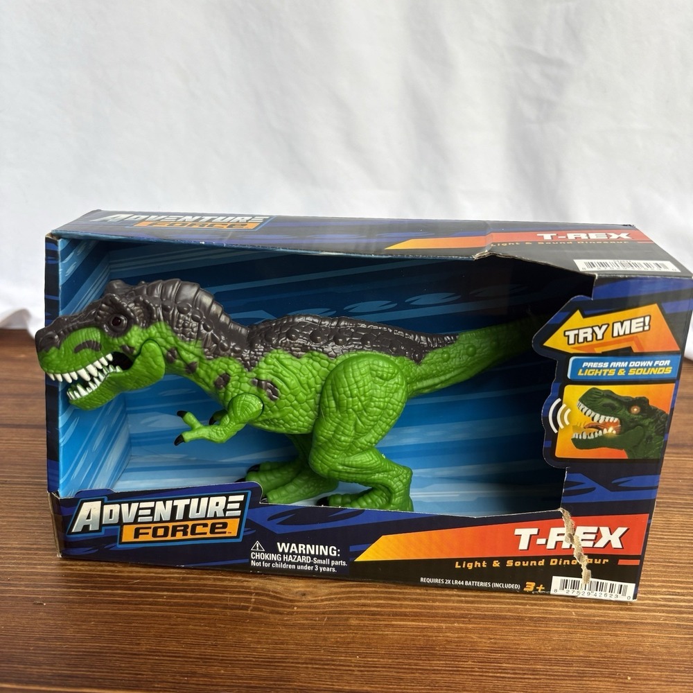 Adventure Force T-Rex Light & Sound Dinosaur Toy Figure New in Box Green